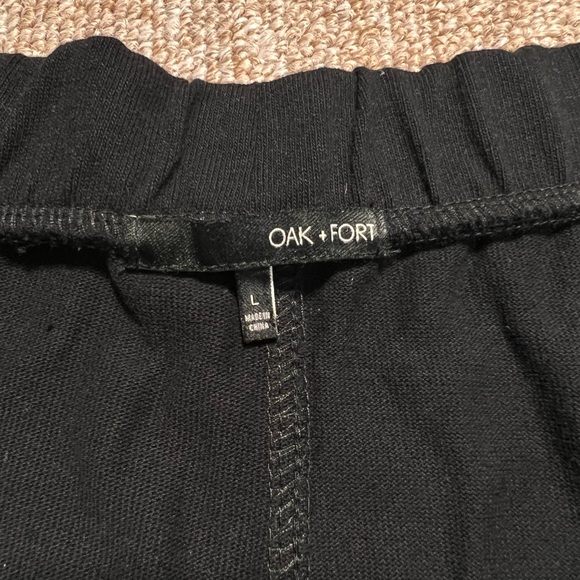Mens Oak + Fort Oversized Sweat Shorts Black Baggy - Picture 8 of 9